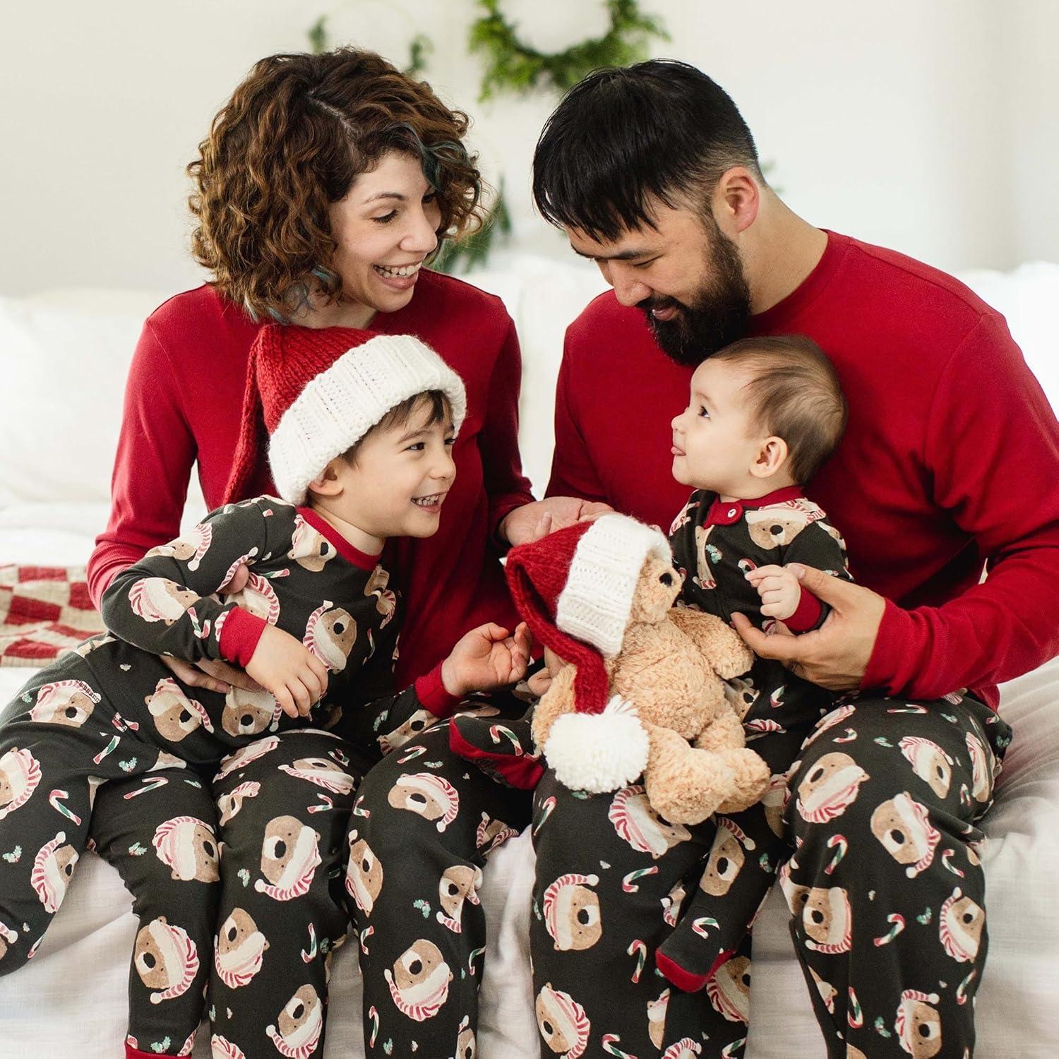 imageBurts Bees Baby Baby Family Jammies Matching Holiday Organic Cotton Pajamas