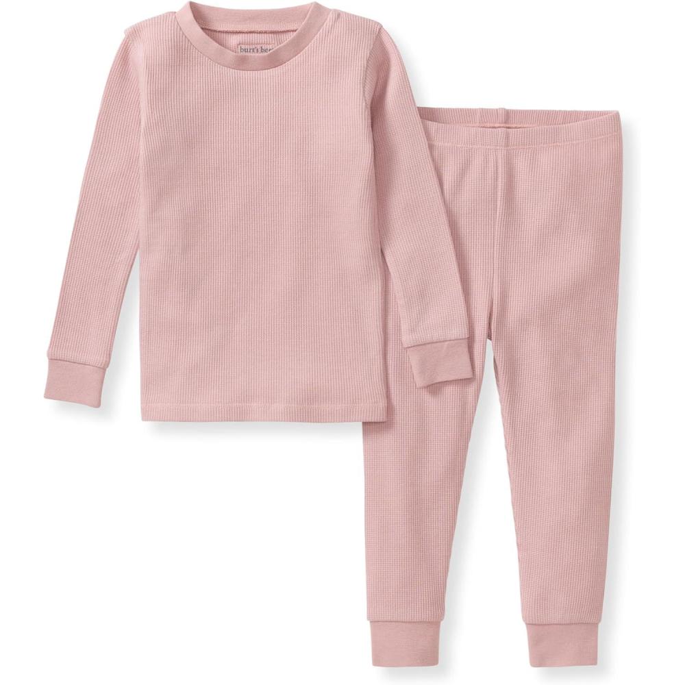 imageBurts Bees Baby babyboys Honeysoft Pajamas Tee and Pant 2piece Pj Set Soft Organic Cotton ampamp Lyocell BlendPersian Rose Thermal