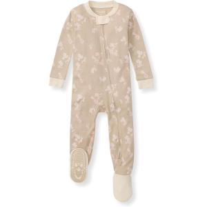 Burt’s Bees Baby Baby Girls Sleeper Pajamas, 100% Organic Cotton, One-piece PJs, Diagonal Zip Up Jumpsuit, Snug Fit Footie(Whimsical Floral)