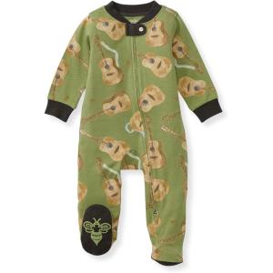 Burt’s Bees Baby Boys Sleep and Play PJs, 100% Organic Cotton One-Piece Zip Front Romper Jumpsuit Pajamas(Acoustic Guitar)