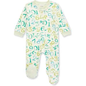 Burt’s Bees Baby Boys Sleep and Play PJs, 100% Organic Cotton One-Piece Zip Front Romper Jumpsuit Pajamas(Counting Bee)