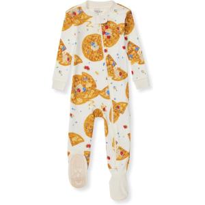 Burt’s Bees Baby Boys Sleep and Play PJs, 100% Organic Cotton One-Piece Zip Front Romper Jumpsuit Pajamas(Waffle Sunday)