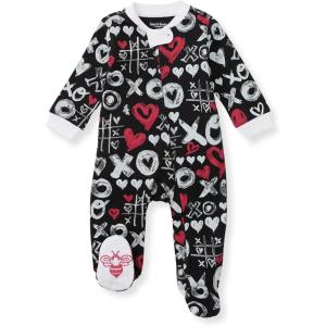 Burt’s Bees Baby Boys Sleep and Play PJs, 100% Organic Cotton One-Piece Zip Front Romper Jumpsuit Pajamas(Xo Doodles)