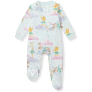 Burt’s Bees Baby Girls’ Organic Cotton Sleep and Play Footed Pajamas(Dream Ballet)