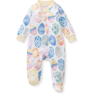 Burt’s Bees Baby Girls’ Organic Cotton Sleep and Play Footed Pajamas(Easter Eggs)