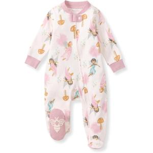 Burt’s Bees Baby Girls’ Organic Cotton Sleep and Play Footed Pajamas(Fairy Garden)