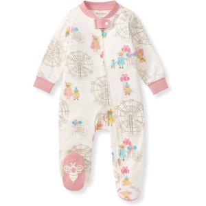 Burt’s Bees Baby Girls’ Organic Cotton Sleep and Play Footed Pajamas(Fall Carnival)