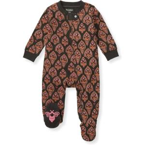 Burt’s Bees Baby Girls’ Organic Cotton Sleep and Play Footed Pajamas(Floral Arches)