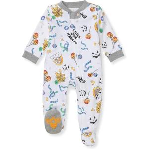 Burt’s Bees Baby Girls’ Organic Cotton Sleep and Play Footed Pajamas(Halloween Treats)