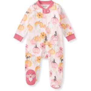Burt’s Bees Baby Girls’ Organic Cotton Sleep and Play Footed Pajamas(Magical Pumpkins)