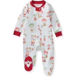 Burt’s Bees Baby Girls’ Organic Cotton Sleep and Play Footed Pajamas(Santa in the Sky)
