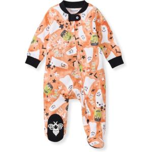 Burt’s Bees Baby Girls’ Organic Cotton Sleep and Play Footed Pajamas(Starry Ghost)