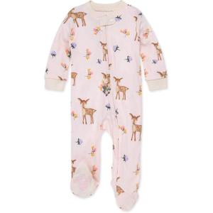 Burt’s Bees Baby Girls’ Organic Cotton Sleep and Play Footed Pajamas(Sweet Doe)