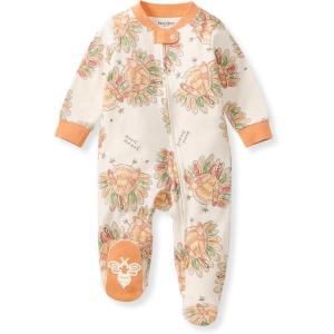 Burt’s Bees Baby Girls’ Organic Cotton Sleep and Play Footed Pajamas(Vivid Turkey)