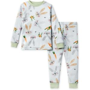 Burt’s Bees Baby Girls’ Pajamas, 2-Piece Long Sleeve Tee and Pants Organic Cotton PJ Set(Being a Bunny)