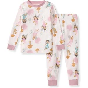 Burt’s Bees Baby Girls’ Pajamas, 2-Piece Long Sleeve Tee and Pants Organic Cotton PJ Set(Fairy Garden)