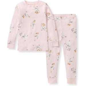 Burt’s Bees Baby Girls’ Pajamas, 2-Piece Long Sleeve Tee and Pants Organic Cotton PJ Set(Karate Creatures)