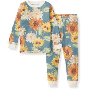 Burt’s Bees Baby Girls’ Pajamas, 2-Piece Long Sleeve Tee and Pants Organic Cotton PJ Set(Sunflowers)