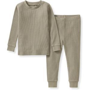 Burt’s Bees Baby baby-boys Honeysoft Pajamas, Tee and Pant 2-piece Pj Set, Soft Organic Cotton & Lyocell Blend(Tranquility Thermal)