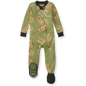 Burt’s Bees Baby baby-boys Sleeper Pjs, 100% Organic Cotton, One-piece Footie, Zip Up Jumpsuit, Snug Fit Pajamas(Acoustic Guitar)