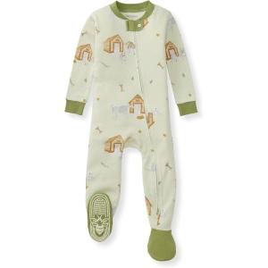 Burt’s Bees Baby baby-boys Sleeper Pjs, 100% Organic Cotton, One-piece Footie, Zip Up Jumpsuit, Snug Fit Pajamas(Dog House)