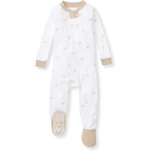 Burt’s Bees Baby baby-boys Sleeper Pjs, 100% Organic Cotton, One-piece Footie, Zip Up Jumpsuit, Snug Fit Pajamas(Golden Bee)