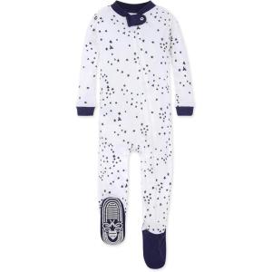Burt’s Bees Baby baby-boys Sleeper Pjs, 100% Organic Cotton, One-piece Footie, Zip Up Jumpsuit, Snug Fit Pajamas(Midnight Twinkle Bee)