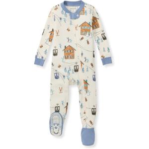 Burt’s Bees Baby baby-boys Sleeper Pjs, 100% Organic Cotton, One-piece Footie, Zip Up Jumpsuit, Snug Fit Pajamas(Out in the Alps)