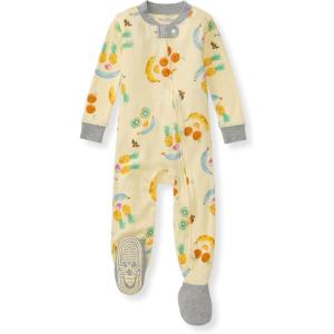 Burt’s Bees Baby baby-boys Sleeper Pjs, 100% Organic Cotton, One-piece Footie, Zip Up Jumpsuit, Snug Fit Pajamas(Play With Your Food)