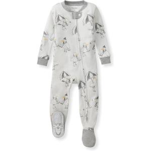 Burt’s Bees Baby baby-boys Sleeper Pjs, 100% Organic Cotton, One-piece Footie, Zip Up Jumpsuit, Snug Fit Pajamas(Silly Seagulls)