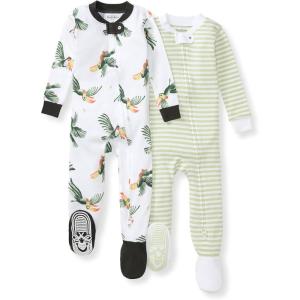 Burt’s Bees Baby baby-boys Sleeper Pjs, 100% Organic Cotton, One-piece Footie, Zip Up Jumpsuit, Snug Fit Pajamas(Toucan)