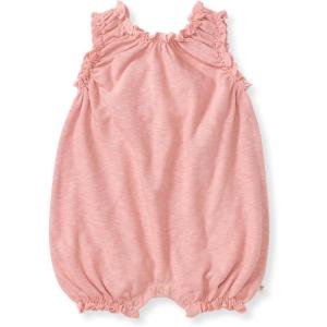 Burt’s Bees Baby baby-girls Romper, 100% Organic Cotton One-piece Bubble Shortall and Layette Set Girl Outfit(Cherry Chunky Slub)