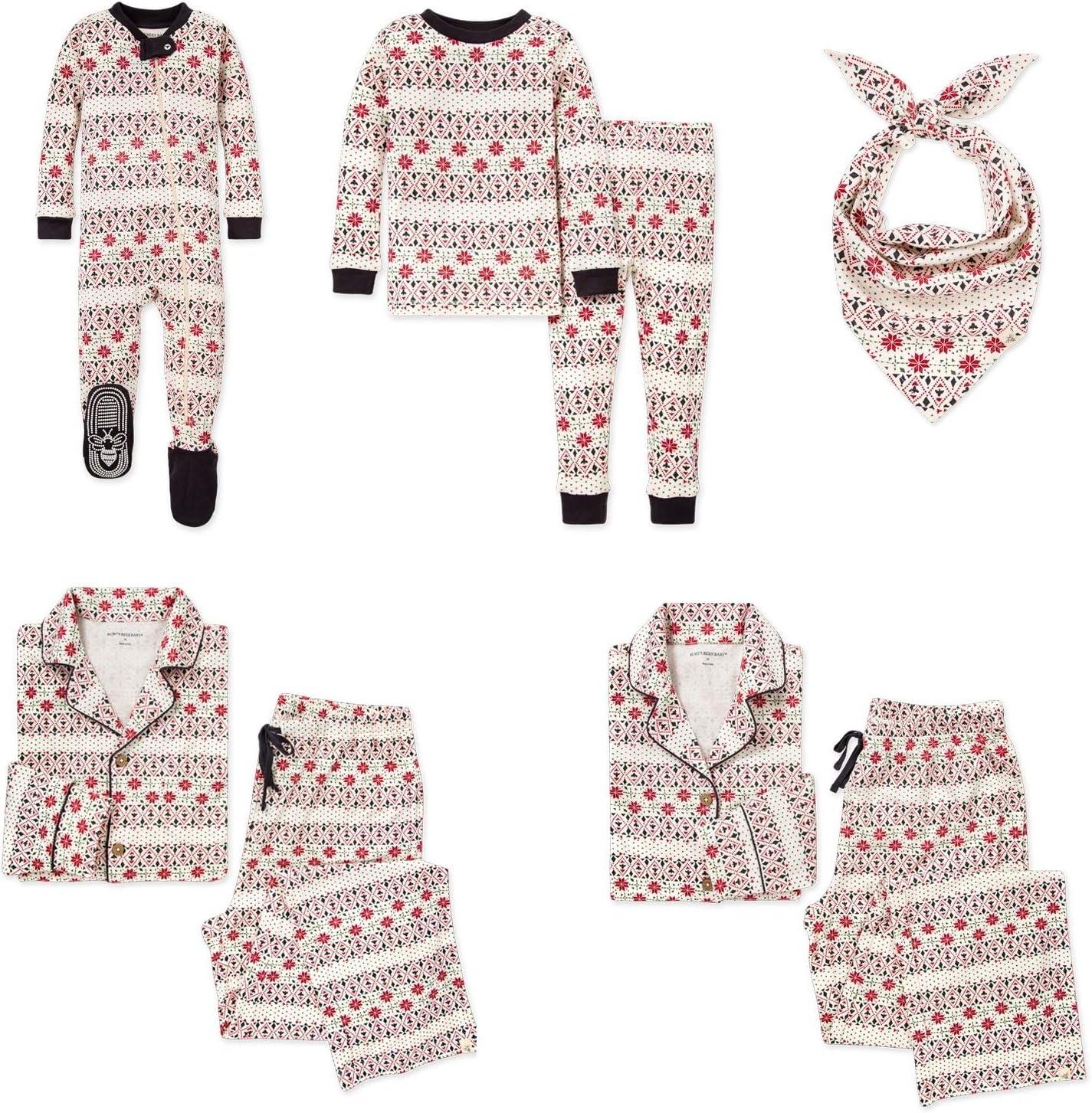 imageBurts Bees Baby Baby Family Jammies Matching Holiday Organic Cotton PajamasBold Fair Isle