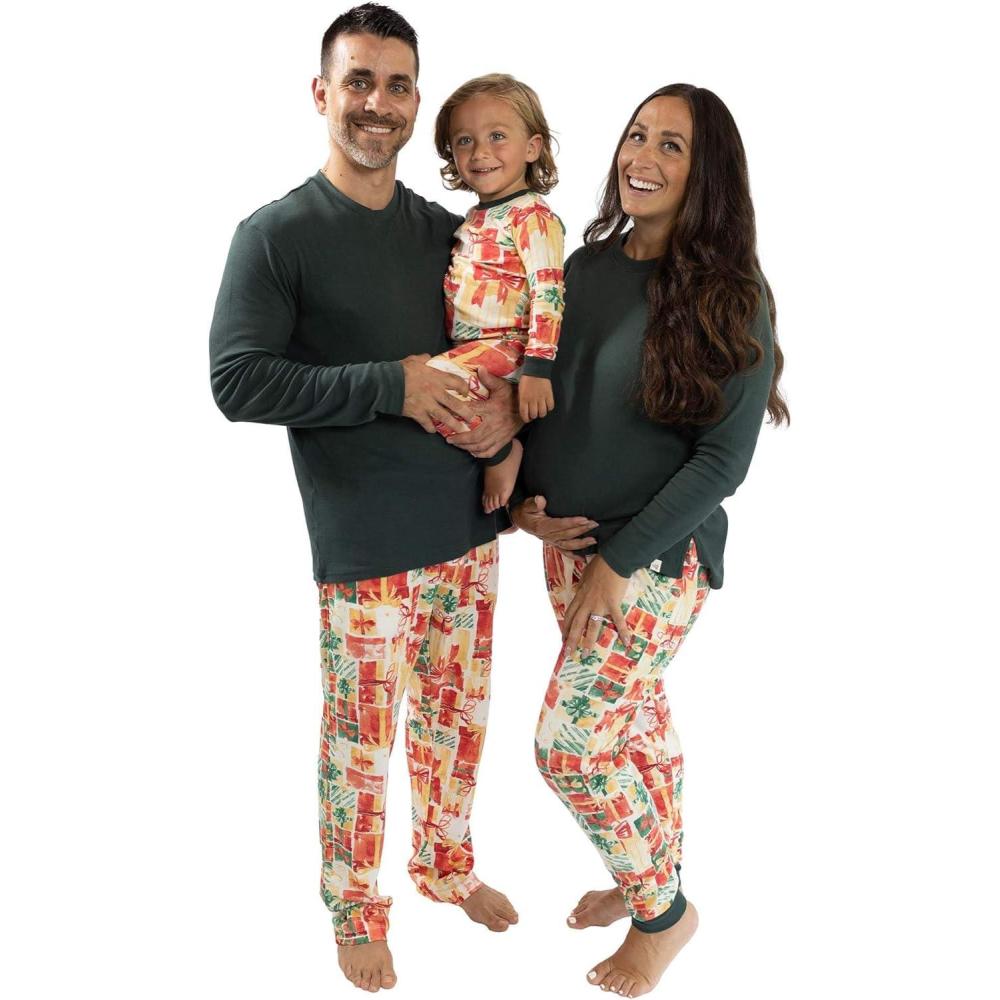 imageBurts Bees Baby Baby Family Jammies Matching Holiday Organic Cotton PajamasAll Wrapped Up