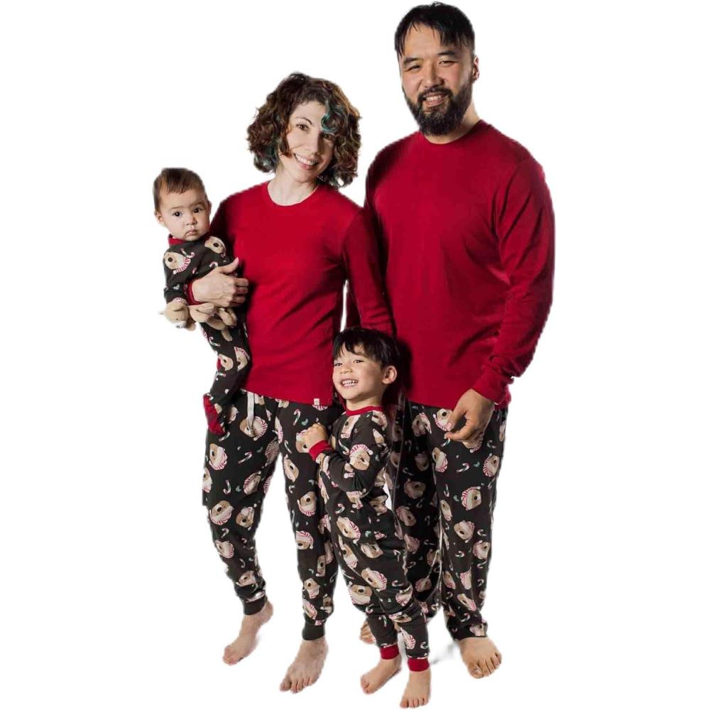 imageBurts Bees Baby Baby Family Jammies Matching Holiday Organic Cotton PajamasCandy Cane Bears