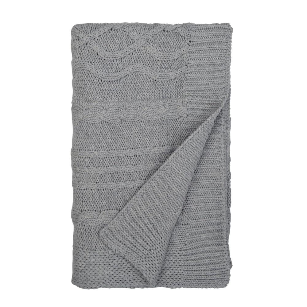 imageBurts Bees Baby Infant Blanket Cable Knit Made with 100 Soft Breathable Organic Cotton Nursing Blankets Machine Wash Baby Newborn Essentials Size 30 x 40 InchHeather Grey