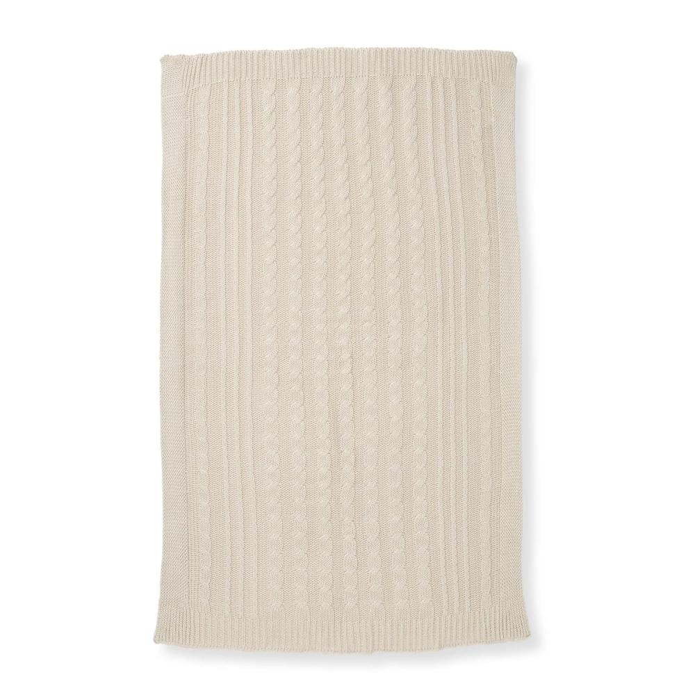 imageBurts Bees Baby Infant Blanket Cable Knit Made with 100 Soft Breathable Organic Cotton Nursing Blankets Machine Wash Baby Newborn Essentials Size 30 x 40 InchOat