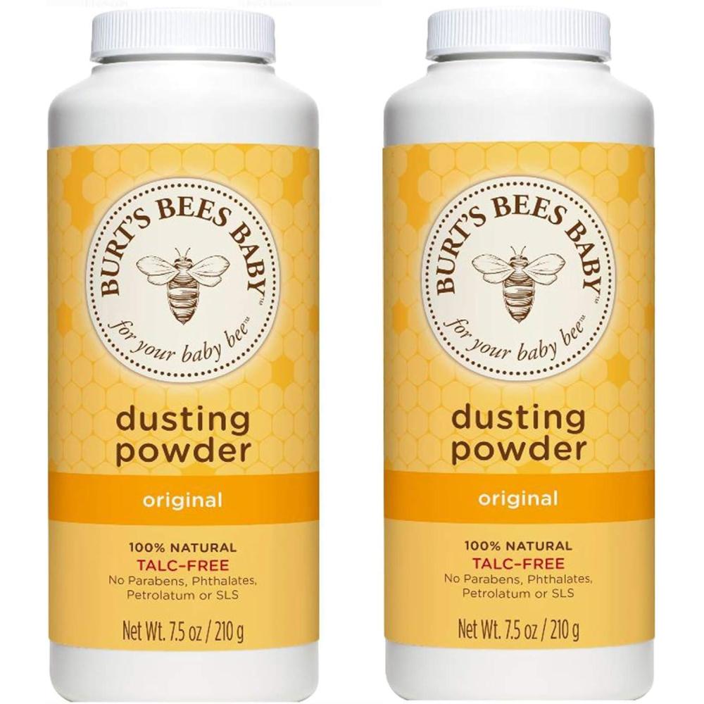 imageBurts Bees Baby Powder Hypoallergenic Dusting Powder NonIrritating Calming Skin Care All Natural Talc Free75 Ounce Pack of 3Clean