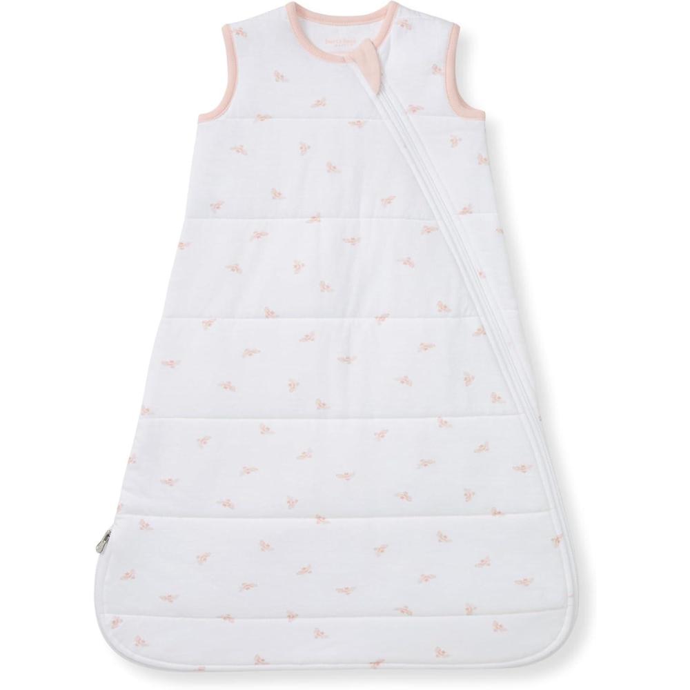 imageBurts Bees Baby Unisex Newborn Essentials 100 Organic Cotton Beekeeper Wearable BlanketQuilted Golden Bee Pink