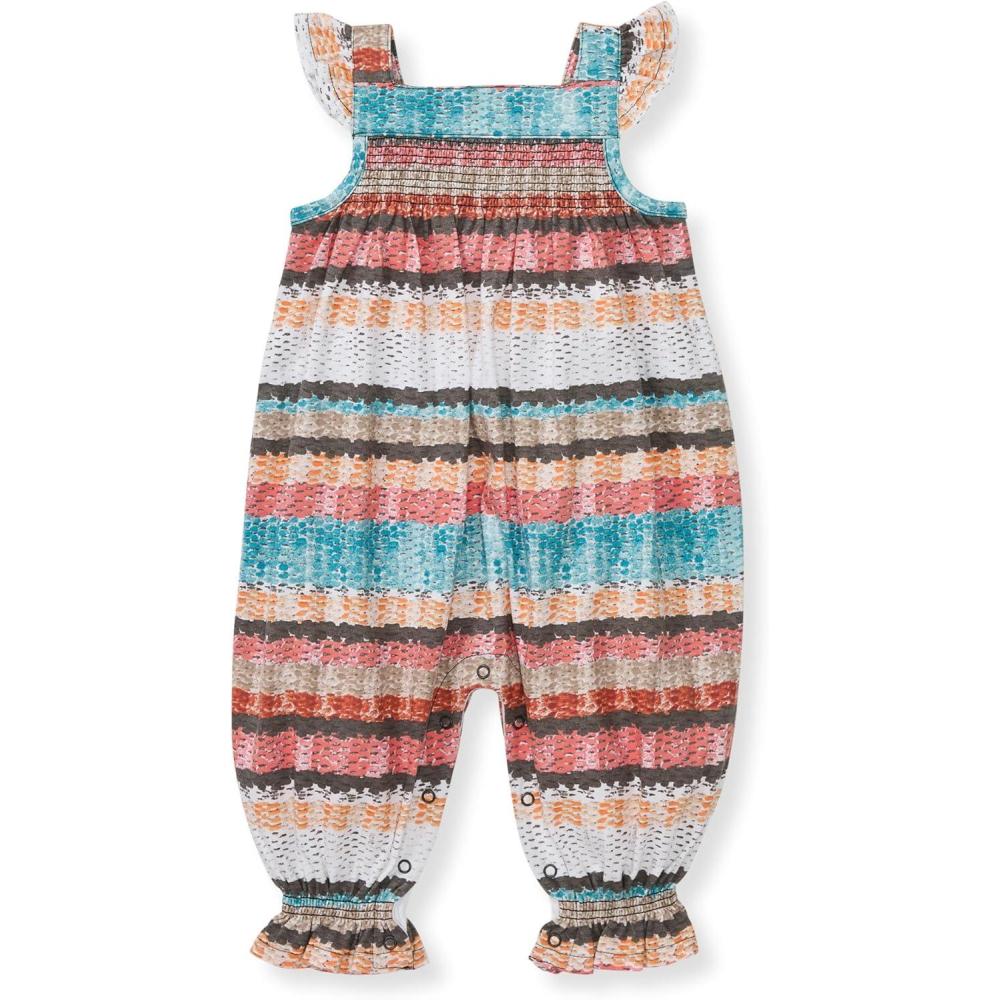 imageBurts Bees Baby babygirls Jumpsuit 100 Organic Cotton Onepiece Sleeveless Outfit CoverallWoven Stripe