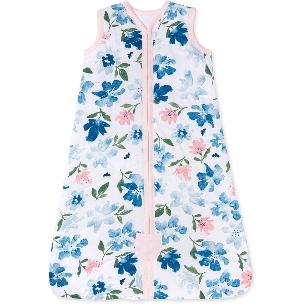 imageBurts Bees Baby unisexbaby Beekeeper Wearable Blanket 100 Organic Cotton Swaddle BagQuilted Botanical Gardens