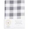 imageBurts Bees Baby  Fitted Crib Sheet Girls Boys ampamp Unisex 100 Organic Cotton Crib Sheet for Standard Crib ampamp Toddler MattressesGrey Check
