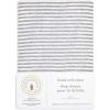 imageBurts Bees Baby  Fitted Crib Sheet Girls Boys ampamp Unisex 100 Organic Cotton Crib Sheet for Standard Crib ampamp Toddler MattressesGrey Stripe