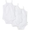 imageBurts Bees Baby Girls OnePiece Organic Cotton Camisole Bodysuits 3PackCloud White Camis
