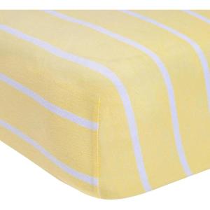 Burt’s Bees Baby – Fitted Crib Sheet, Girls Boys & Unisex 100% Organic Cotton Crib Sheet for Standard Crib & Toddler Mattresses(Sunshine Stripe)