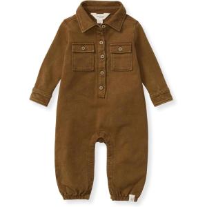 Burt’s Bees Baby Baby Boys Jumpsuit, 100% Organic Cotton One-piece, Long Sleeve Button Down Coverall(Hunter Button Down)