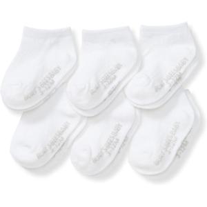 Burt’s Bees Baby Baby Girls’ Ankle Socks with Non-Slip Grips (6-Pack)(Cloud Ankle Socks)