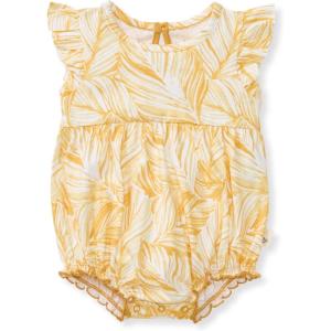 Burt’s Bees Baby Baby Girls Romper – 100% Organic Cotton, One-Piece Shortall Girl Outfit for Sizes Newborn to 24 Months(Leafy Jungle)