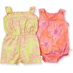 Burt’s Bees Baby Baby Girls Romper – 100% Organic Cotton, One-Piece Shortall Girl Outfit for Sizes Newborn to 24 Months(Transparent Jungle)