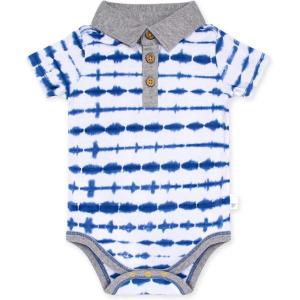 Burt’s Bees Baby Baby Girl’s Rompers, Set of 2 Bubbles, One Piece Jumpsuits, 100% Organic Cotton(Dotted Tie Dye Polo)